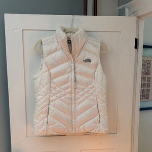 The North Face Cream Quilted Vest